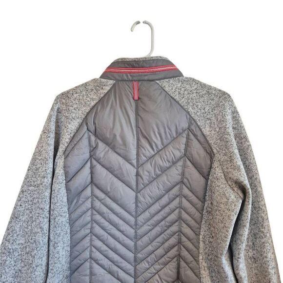 Xersion Women's Gray/Silver & Hot Orange Nylon Quilted Zip Front Jacket - Picture 5 of 10